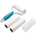 Lonvu Spiral-Cut Adhesive Lint Roller 60 Sheets with Two Refills White Teal - Product view